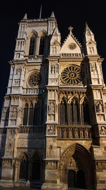 Photo exterior of westminster abbey night 1111