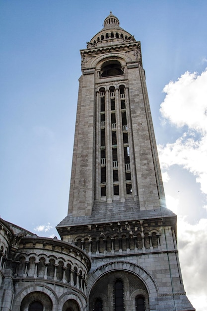 The external architecture of Sacre Coeur Montmartre Paris France