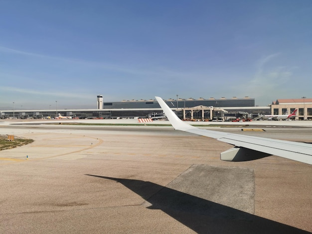 External view of Malaga airport in Spain