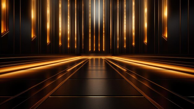 Extravagant black and gold stage for your creative ideas