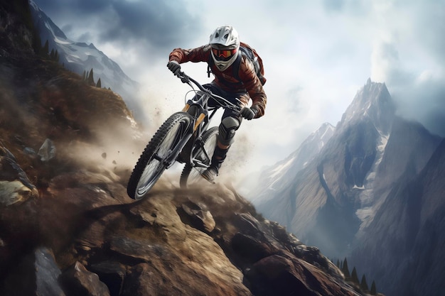 Extreme bike rider conquers mountains