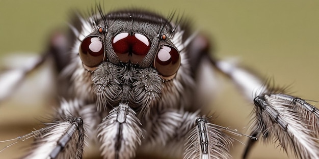 extreme close up of a spider