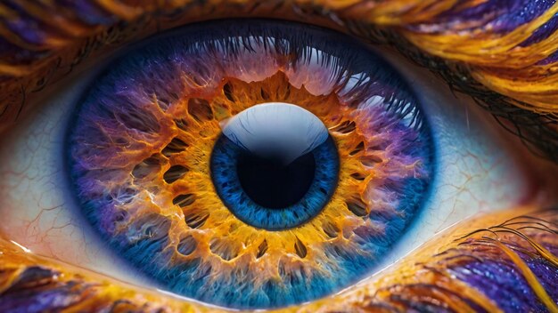 Extreme closeup of human eye