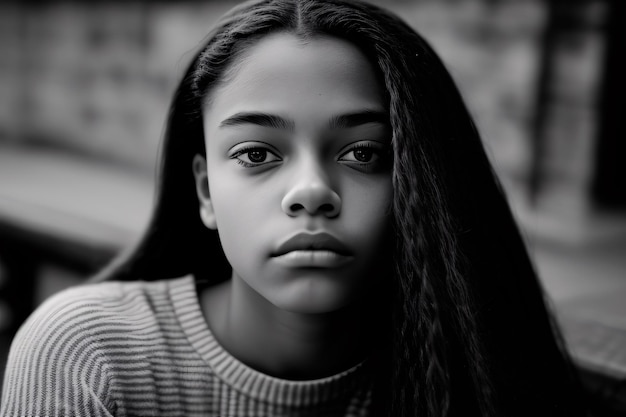 extremely beautiful black woman with serious expression with power pose, black lives matter campaign