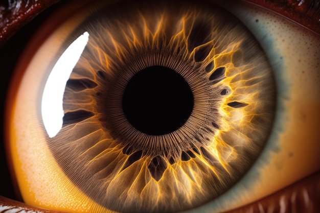 During an eye checkup a close up of the pterygium is seen