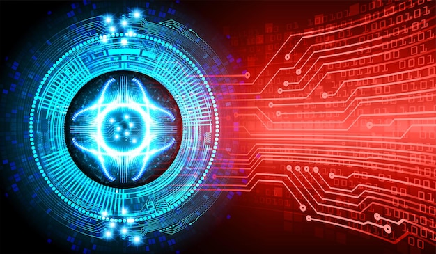 eye cyber circuit future technology concept background