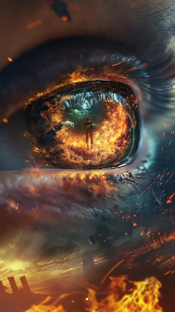 the eye of a fire