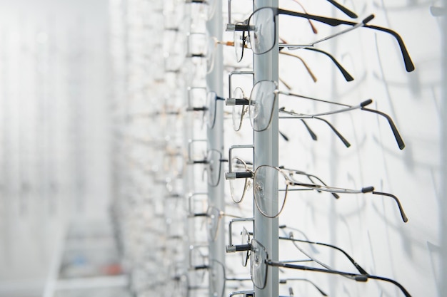 Eye glasses on the shelf