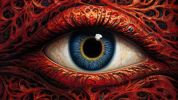 Eye illustration background pupil and iris design