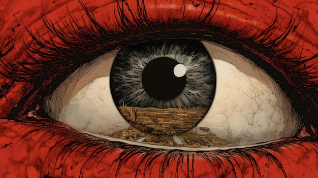 Eye illustration background pupil and iris design