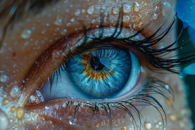 An eye with multiple irises layered within it symbolizing enhanced perception and depth of vision