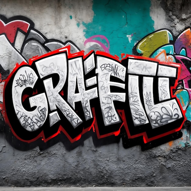 Photo eyecatching graffiti letters with modern and trendy fonts