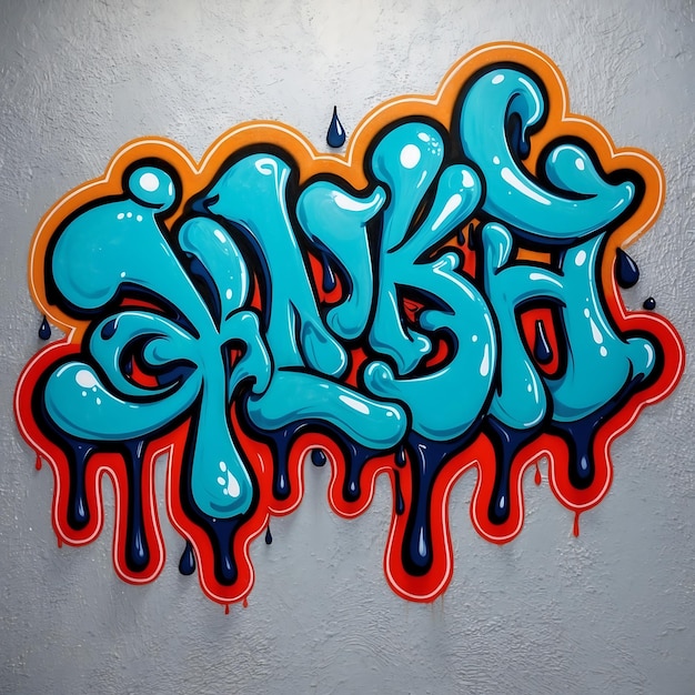 Photo eyecatching graffiti letters with modern and trendy fonts