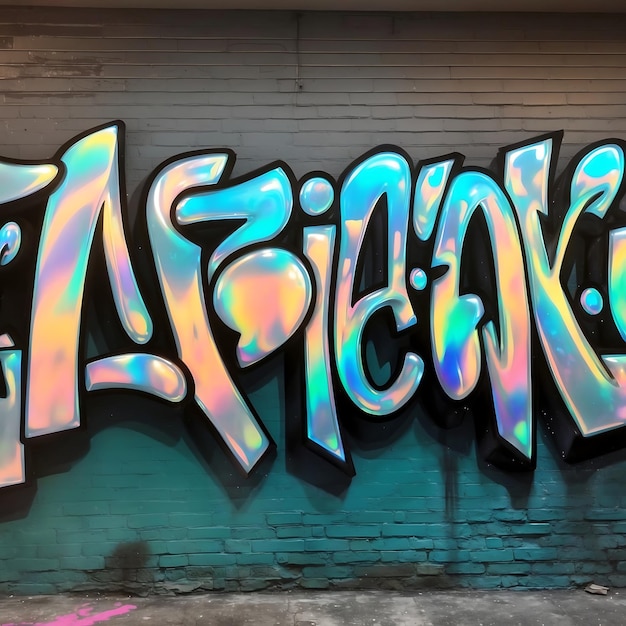 Photo eyecatching graffiti letters with modern and trendy fonts