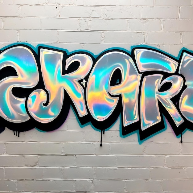 Photo eyecatching graffiti letters with modern and trendy fonts