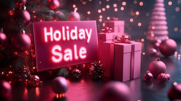 EyeCatching Holiday Sale Sign for Online Shopping