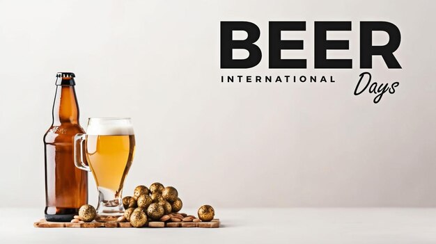 EyeCatching International Beer Day Photography neutral Background