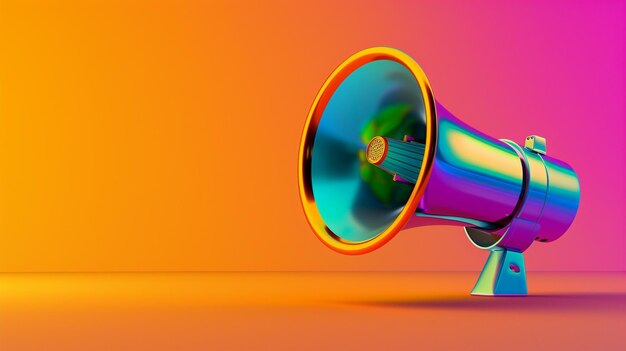 EyeCatching Megaphone on Vibrant Background