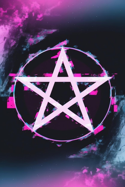 Photo eyecatching pentagram images for creative use