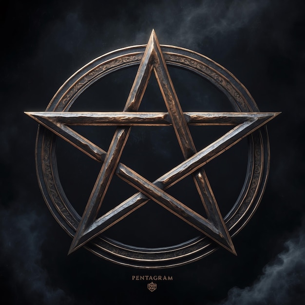 Photo eyecatching pentagram images for creative use