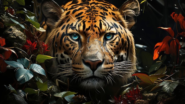 Eyes of the Jungle Glimpsing the Elusive Jaguar in Its Native Environment Generative AI