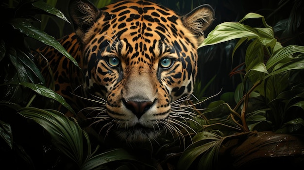 Eyes of the Jungle Glimpsing the Elusive Jaguar in Its Native Environment Generative AI