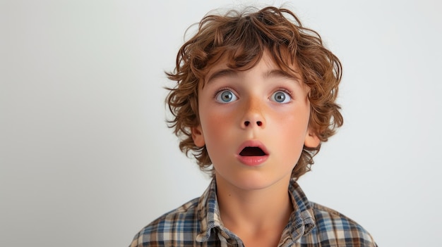 Eyes Wide Open 10YearOld Displays Authentic Surprise