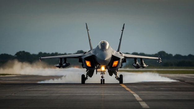 f 16 fighter jet on runway