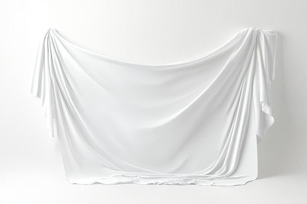 Photo fabric banner on white background