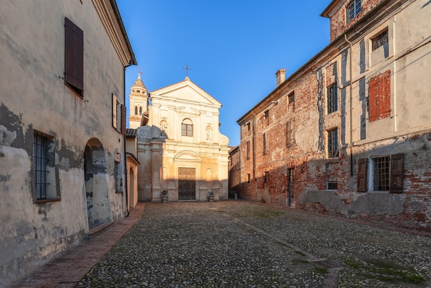 Facade of a baroque church Chiesa di San Rocco in Sabbioneta town Lombardy Italy