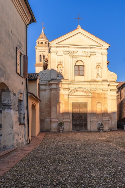 Facade of the Chiesa di San Rocco a baroque church in Sabbioneta Lombardy Italy