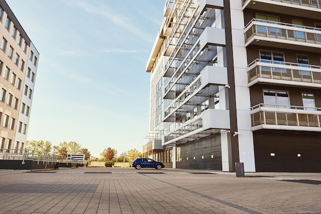 Facade of modern building in Europe