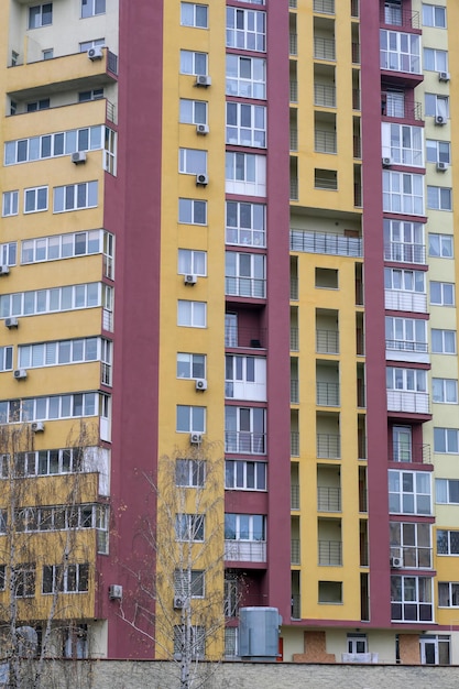 Facade of a modern highrise house