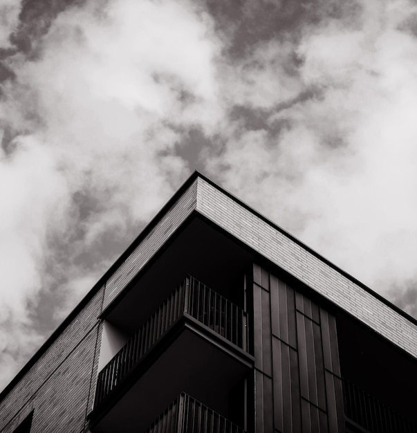 Facade of a modern residential building