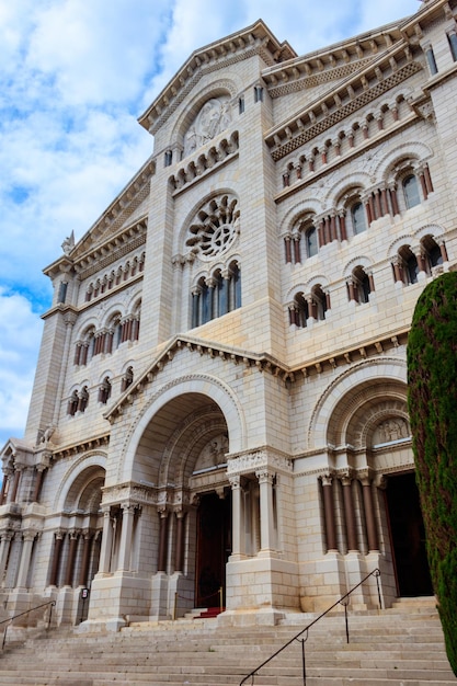 Facade of Saint Nicholas Cathedral in MonacoVille Monaco