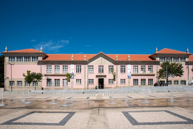 Facade of Secondary School Fernao De Magalhaes in Chaves Portugal