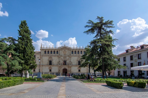 Facade of University and Historic Precinct of Alcala de Henares is a UNESCO World Heritage Site Spain