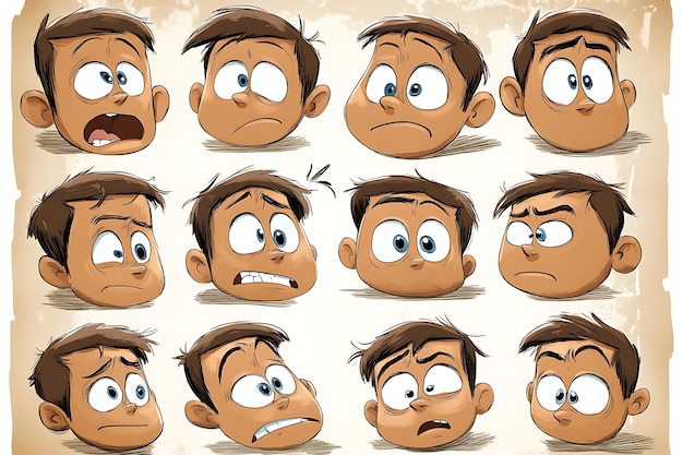 Photo face expressions of a man