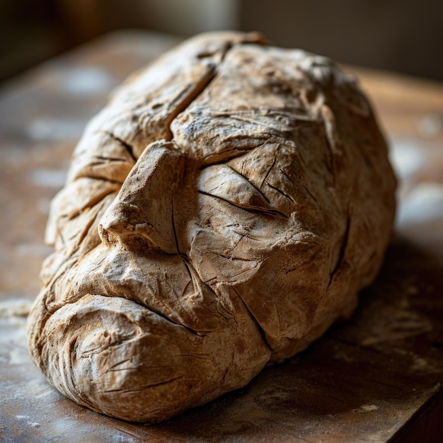 A face made of bread