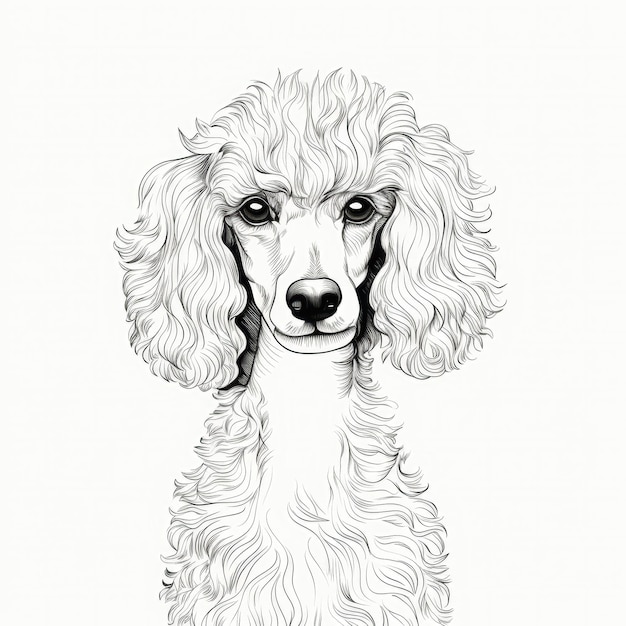 Face Poodle Dog ai generated