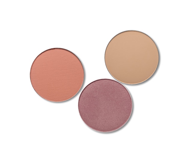 Face powder blush isolated on white