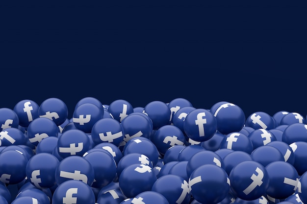 Facebook icon emoji , social media balloon symbol with icons pattern