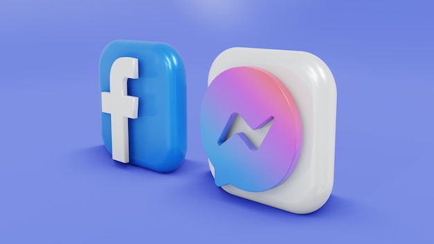 Facebook and massenger logo apps minimalist