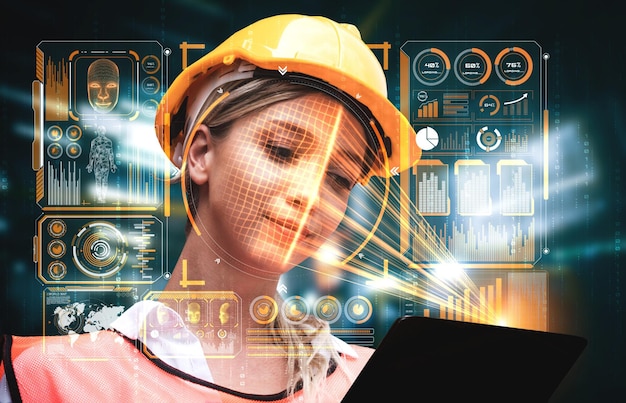 Facial recognition technology for industry worker to access machine control