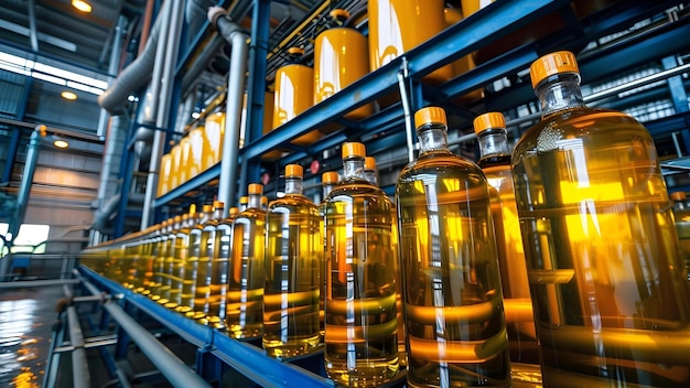 Facility Manufactures Biodiesel from Waste Cooking Oil or Animal Fat Concept Waste Cooking Oil Biodiesel Production Animal Fat Renewable Energy Sustainable Manufacturing