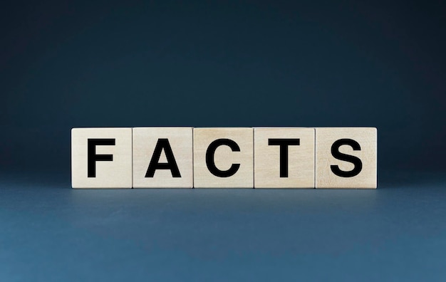 Fact Cubes form the word Fact