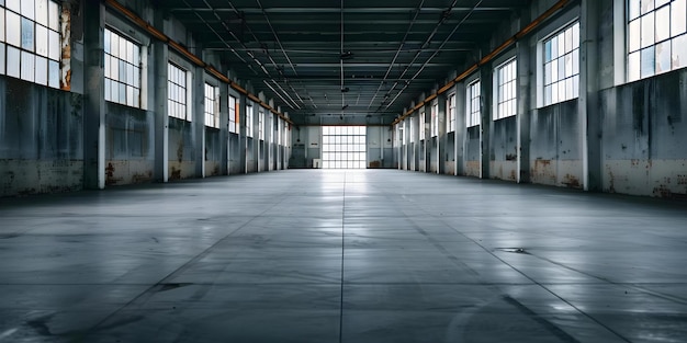 Factory abandonment during labor crisis with silent machinery in empty halls Concept Abandoned Factory Silent Machinery Labor Crisis Empty Halls Industrial Decay