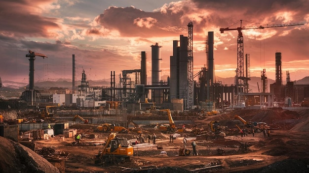 Factory constructor background photo