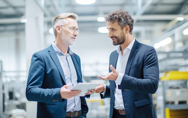 Factory Executives Reviewing Plans