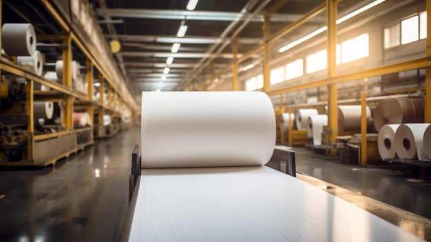 Factory production large rolls of paper